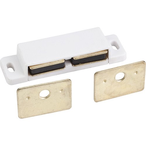 Hardware Resources Double Magnetic Catch 15 lb Pull Each Side in White