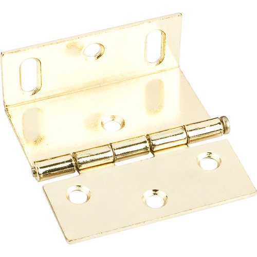 Hardware Resources 2-1/2" Wrap Around with Large Slotted Holes in Polished Brass