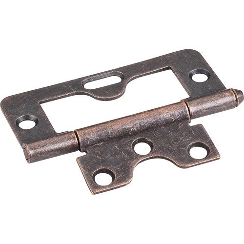 Hardware Resources 3" Swaged Loose Pin Non-mortise Hinge in Dark Antique Copper Machined