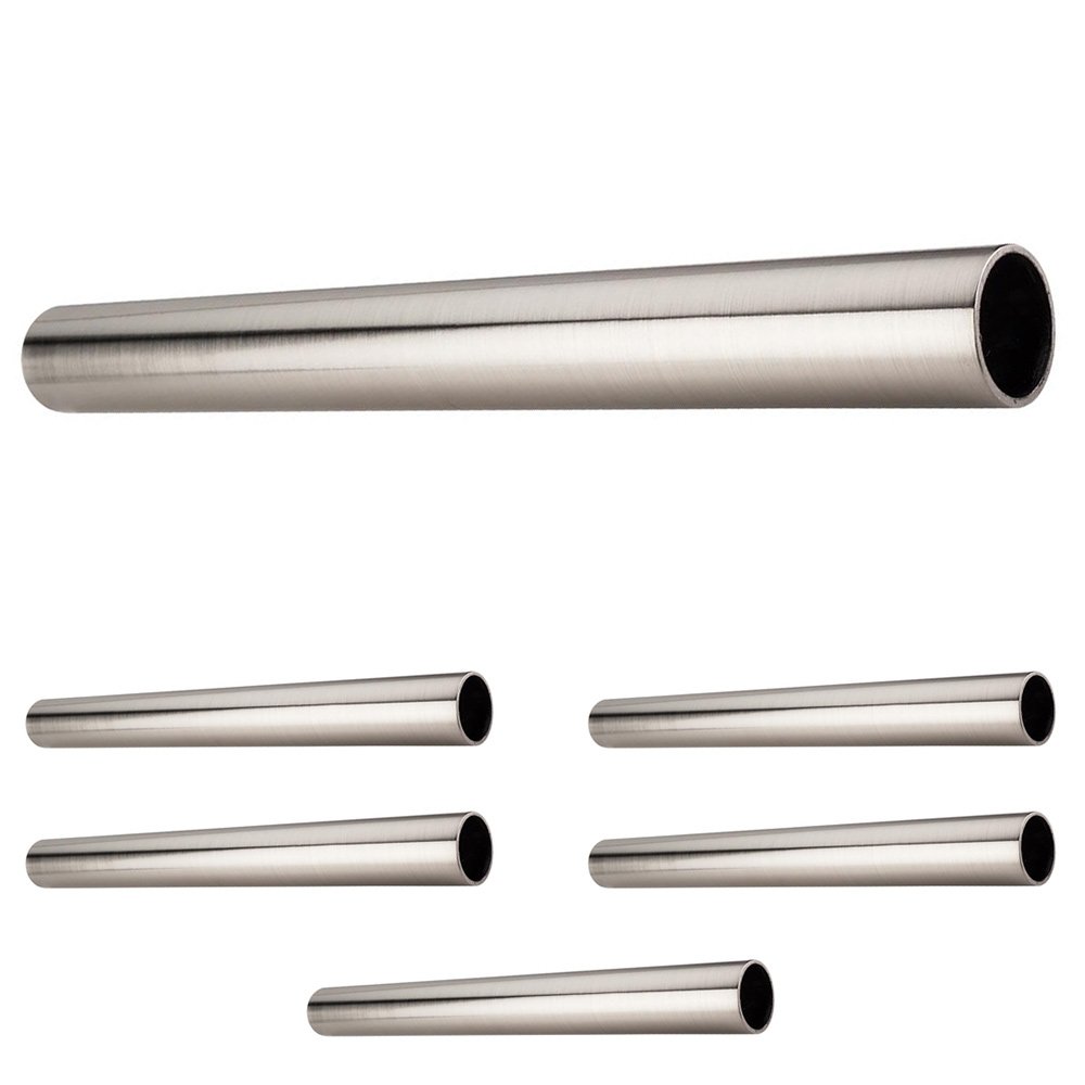Hardware Resources (6 PACK) 1-5/16" Diameter x 8' Round Steel Closet Rod in Satin Nickel