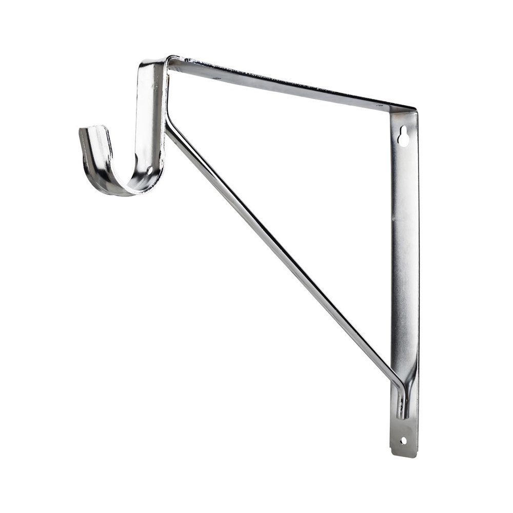 Hardware Resources Shelf & Rod Support Bracket for 1516 Series Closet Rods in Polished Chrome