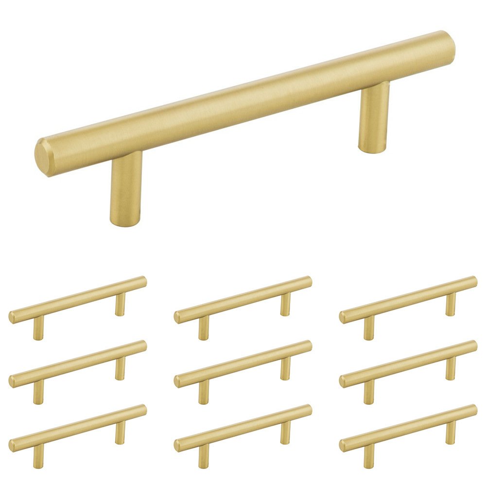 Elements Hardware 10 Pack of 3 3/4" Centers Cabinet Pull in Brushed Gold