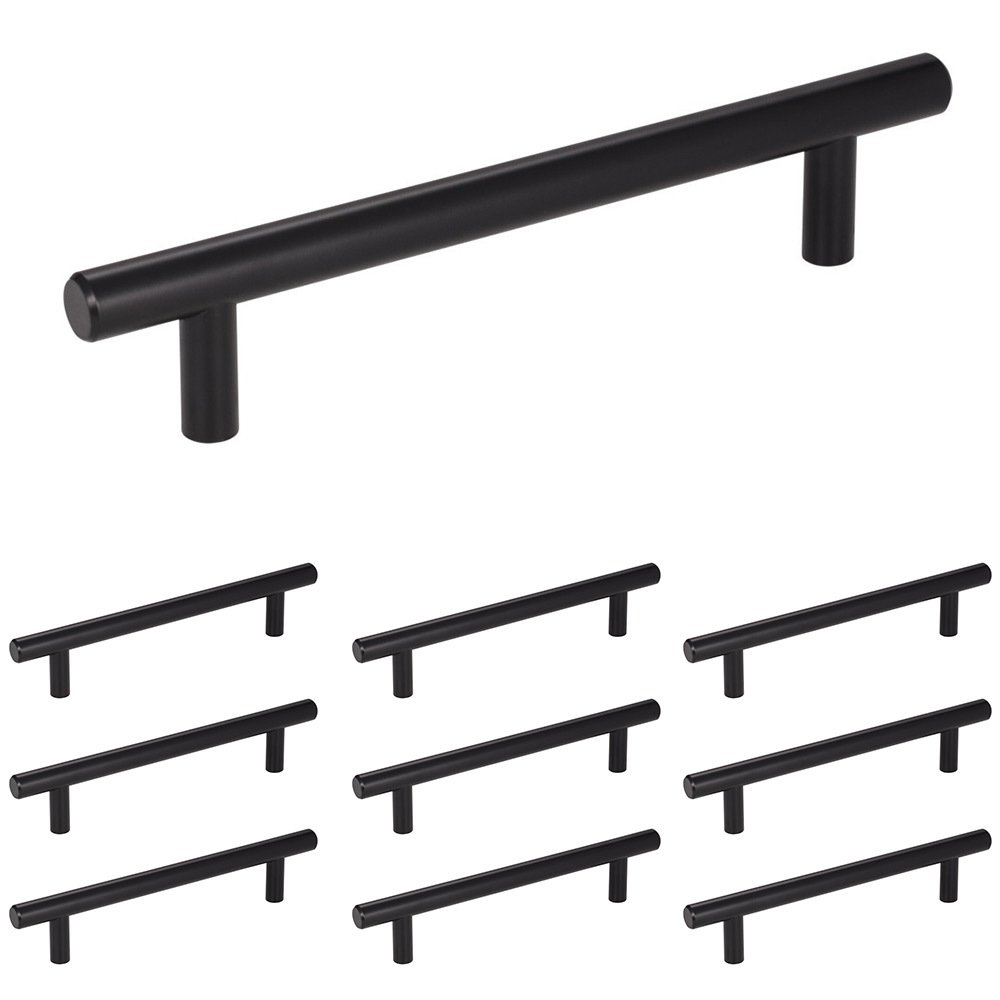Elements Hardware 10 Pack of 5" Centers Pull in Matte Black