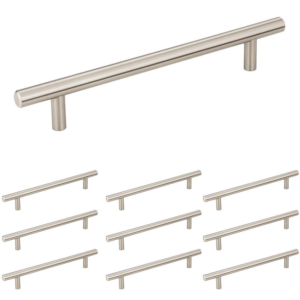 Elements Hardware 10 Pack of 160mm Centers Cabinet Pull in Satin Nickel
