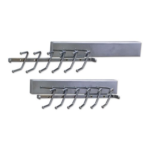Hardware Resources 295mm Sliding Tie Rack in Polished Chrome