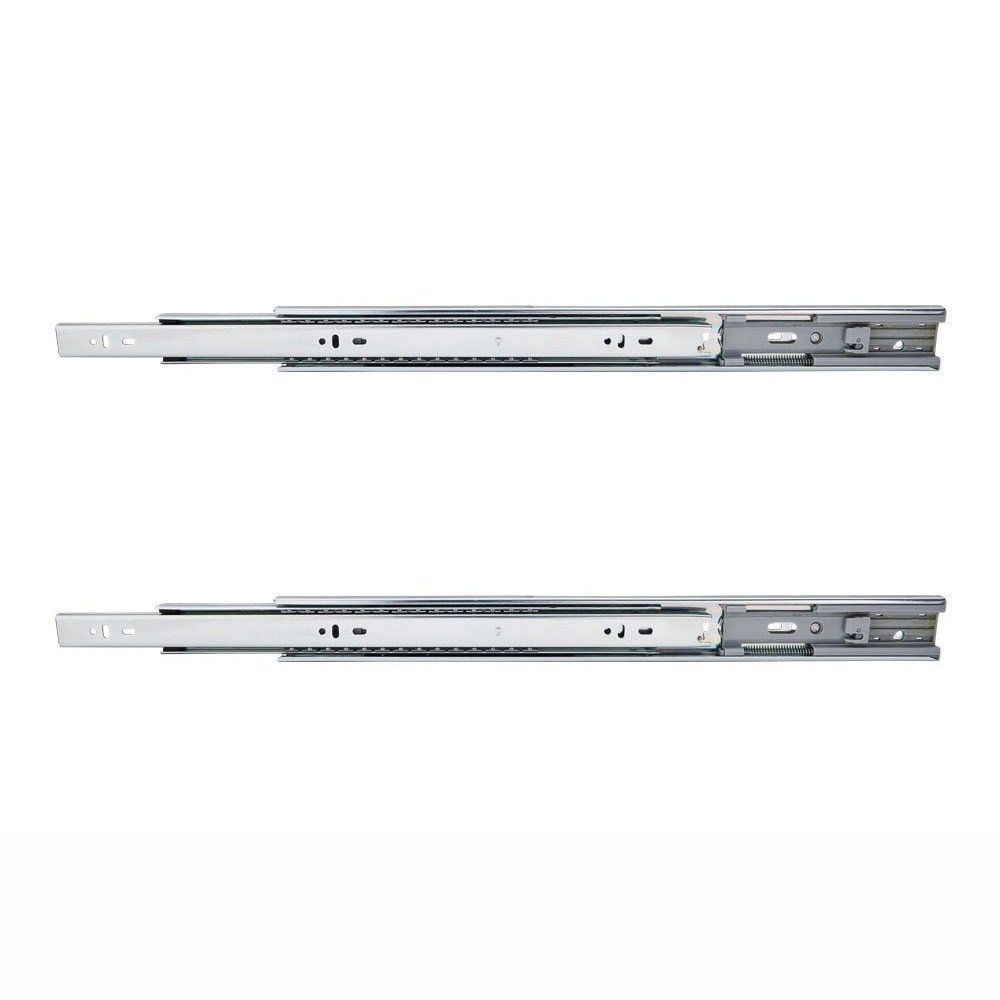 Hardware Resources 20" Full Extension Soft Close Ball Bearing Slide Pair in Zinc