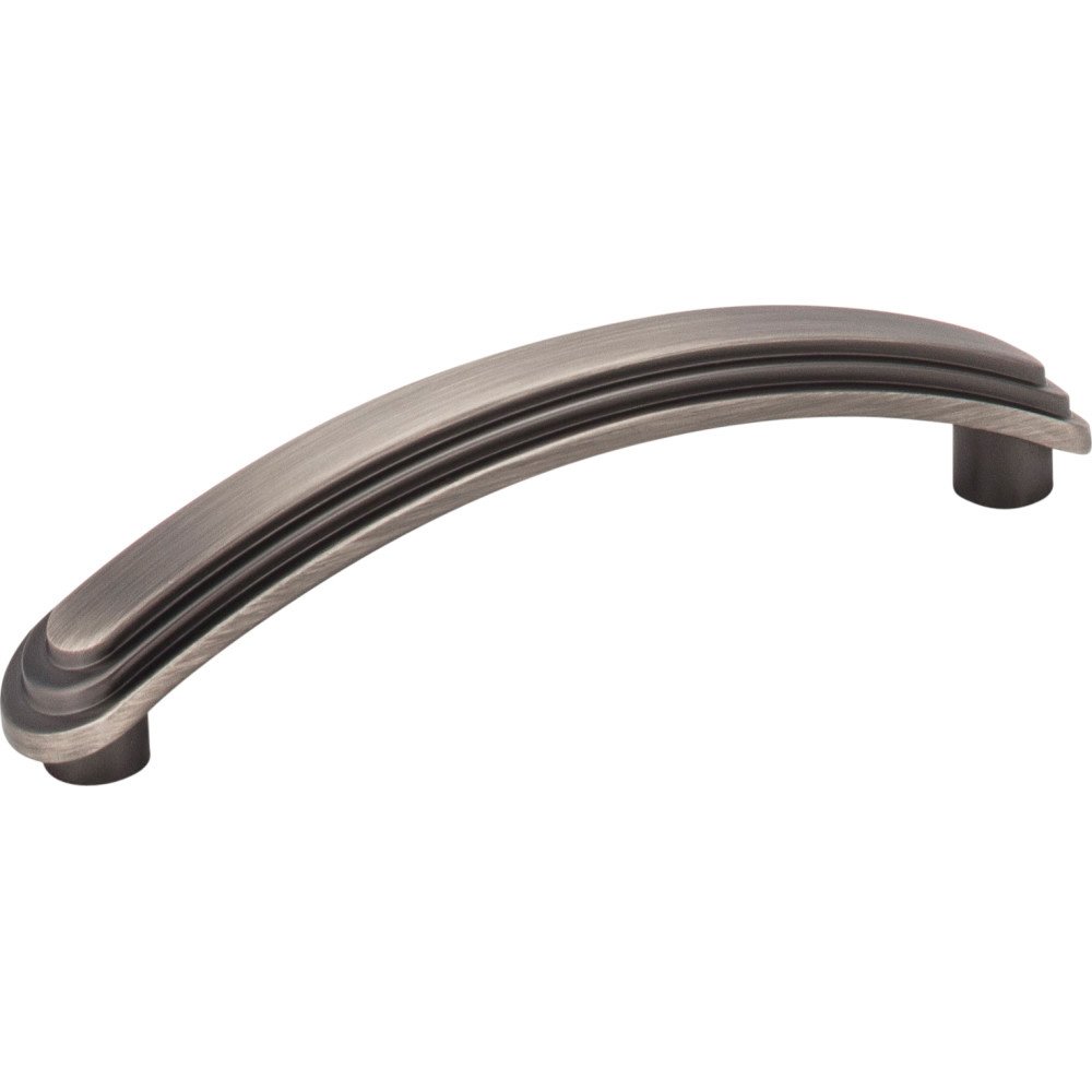 Elements Hardware 4 1/2" Overall Length Stepped Rounded Cabinet Pull in Brushed Pewter
