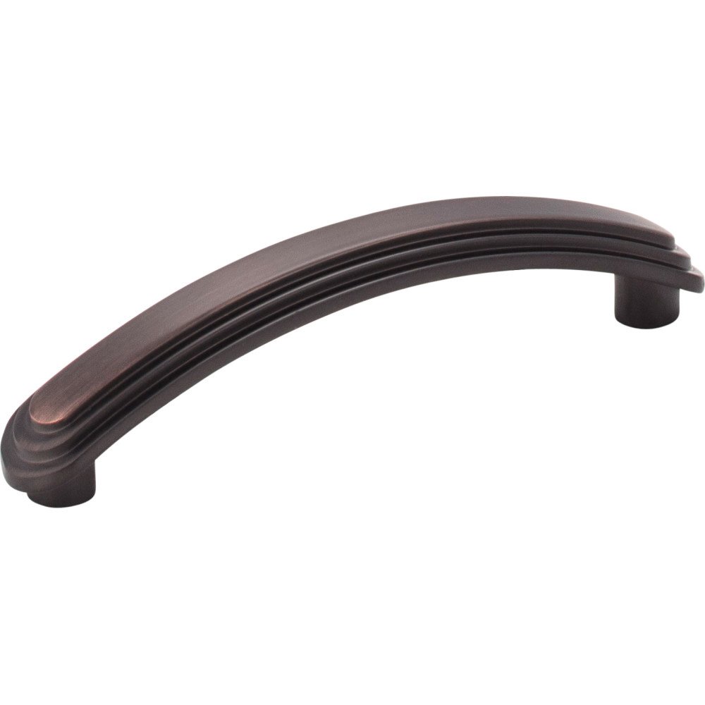 Elements Hardware 4 1/2" Overall Length Stepped Rounded Cabinet Pull in Brushed Oil Rubbed Bronze