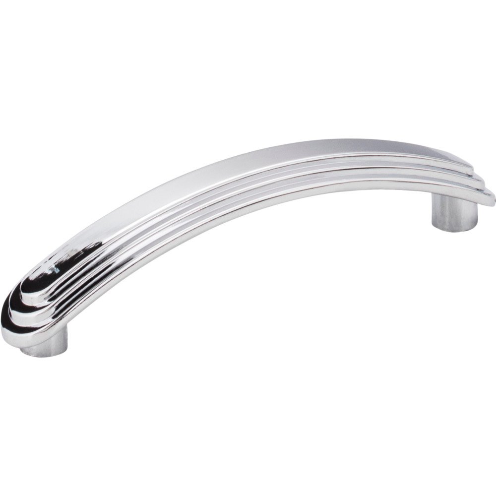 Elements Hardware 4 1/2" Overall Length Stepped Rounded Cabinet Pull in Polished Chrome