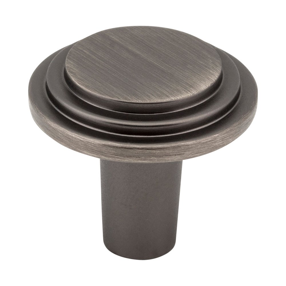 Elements Hardware 1 1/8" Diameter Stepped Rounded Cabinet Knob in Brushed Pewter