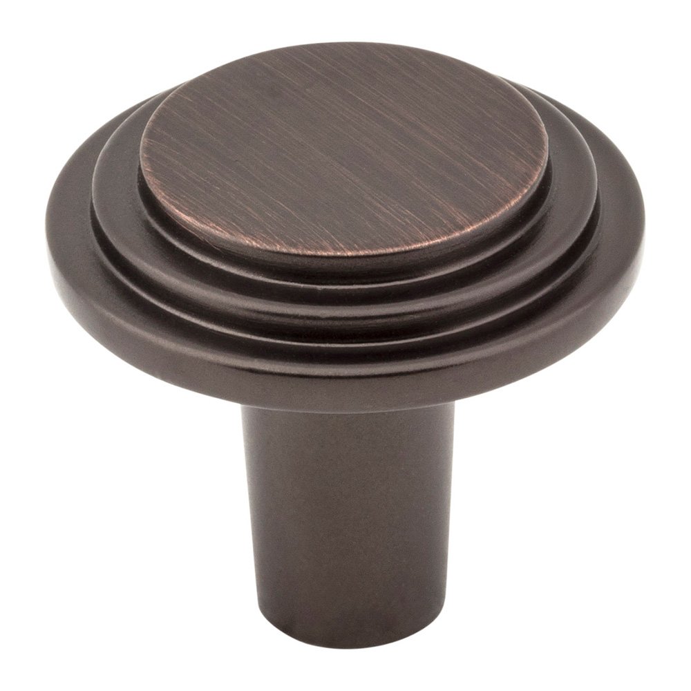 Elements Hardware 1 1/8" Diameter Stepped Rounded Cabinet Knob in Brushed Oil Rubbed Bronze