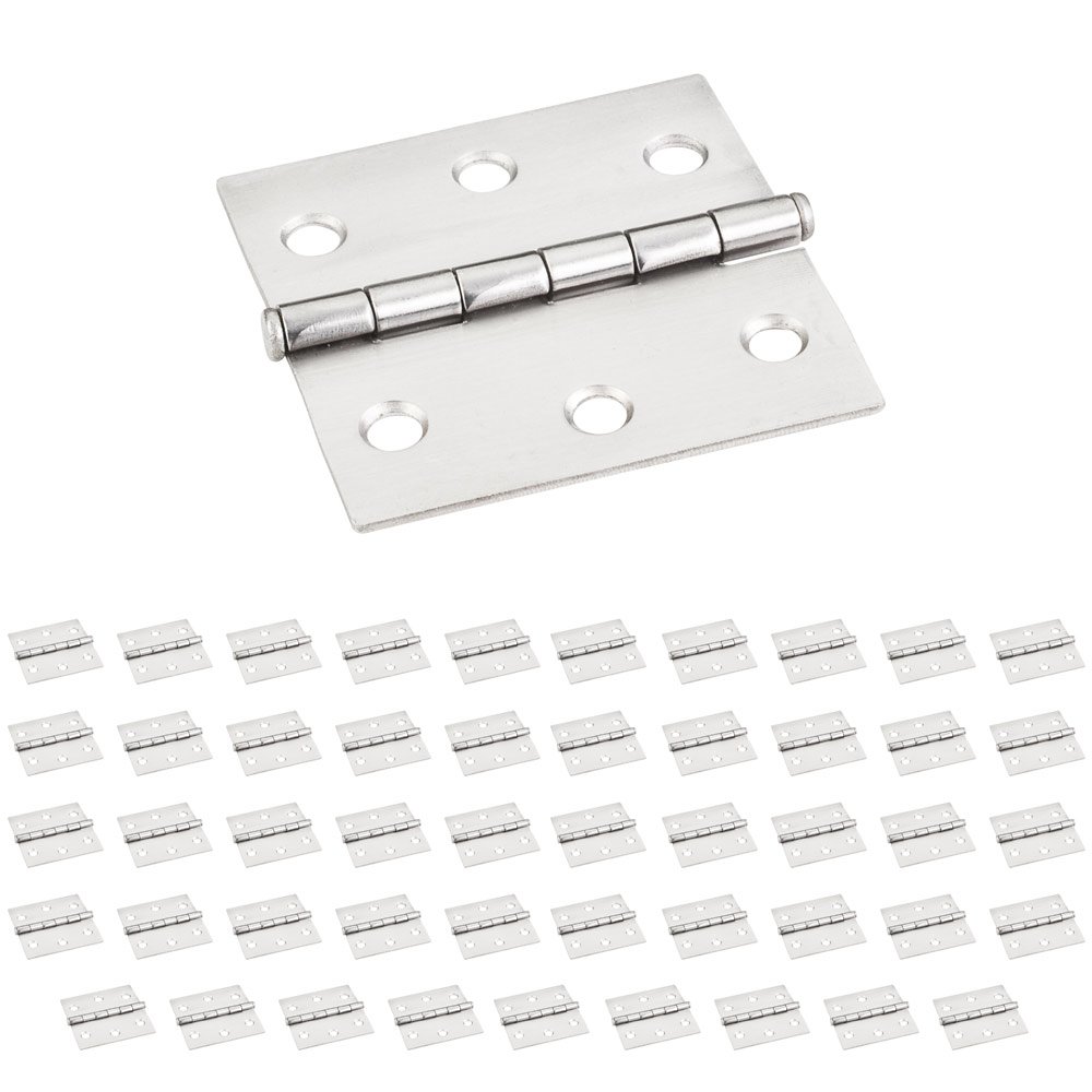 Hardware Resources (50 PACK) 2-1/2" x 2-1/2" Swaged Butt Hinge in Stainless Steel