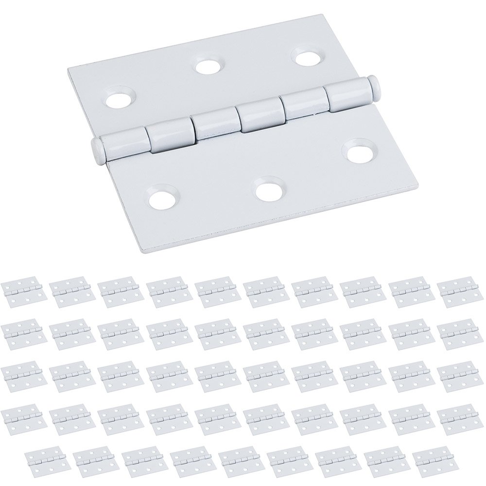 Hardware Resources (50 PACK) 2-1/2" x 2-1/2" Swaged Butt Hinge in White