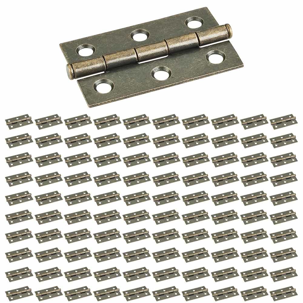 Hardware Resources (100 PACK) 2-1/2" x 1-1/2" Swaged Butt Hinge in Brushed Antique Brass