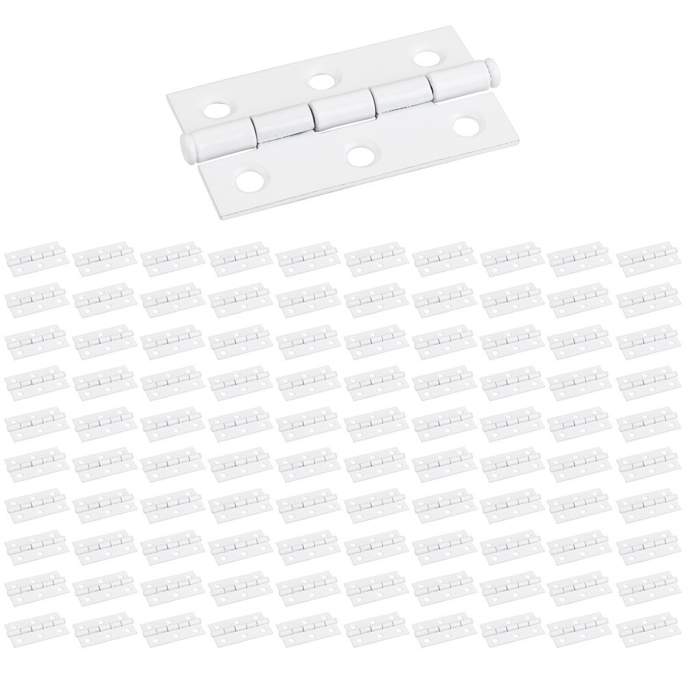 Hardware Resources (100 PACK) 2-1/2" x 1-1/2" Swaged Butt Hinge in Bright White
