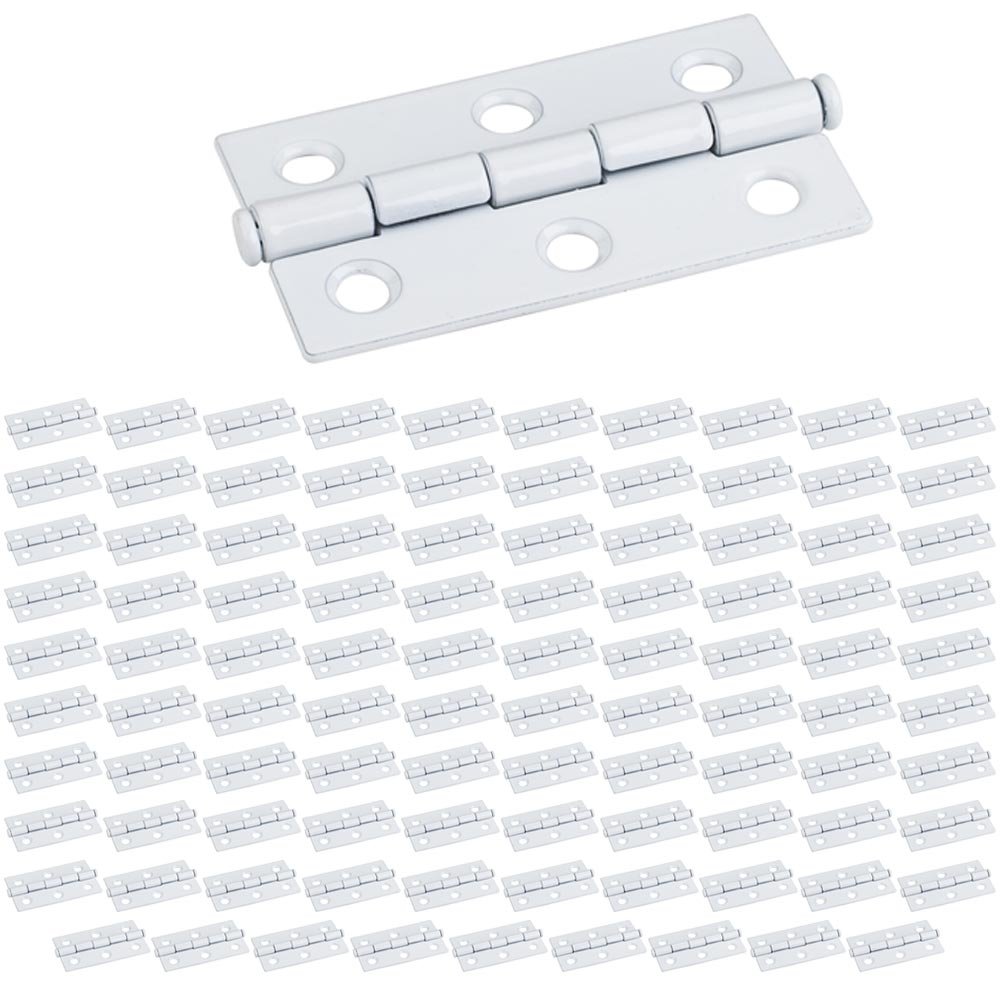 Hardware Resources (100 PACK) 2-1/2" x 1-1/2" Swaged Butt Hinge in White