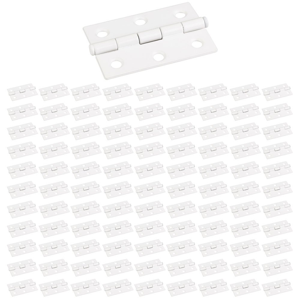 Hardware Resources (100 PACK) 2-1/2" x 1-11/16" Butt Hinge in Bright White