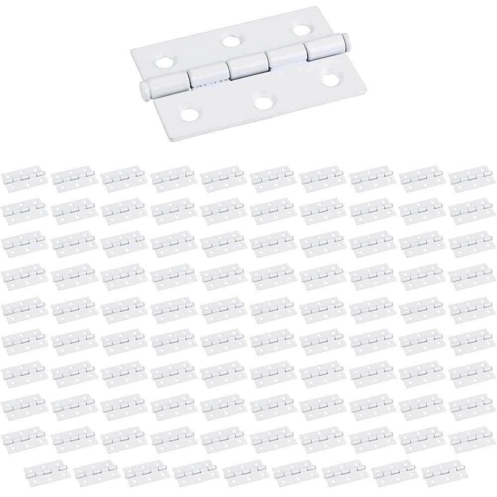 Hardware Resources (100 PACK) 2-1/2" x 1-11/16" Butt Hinge in White