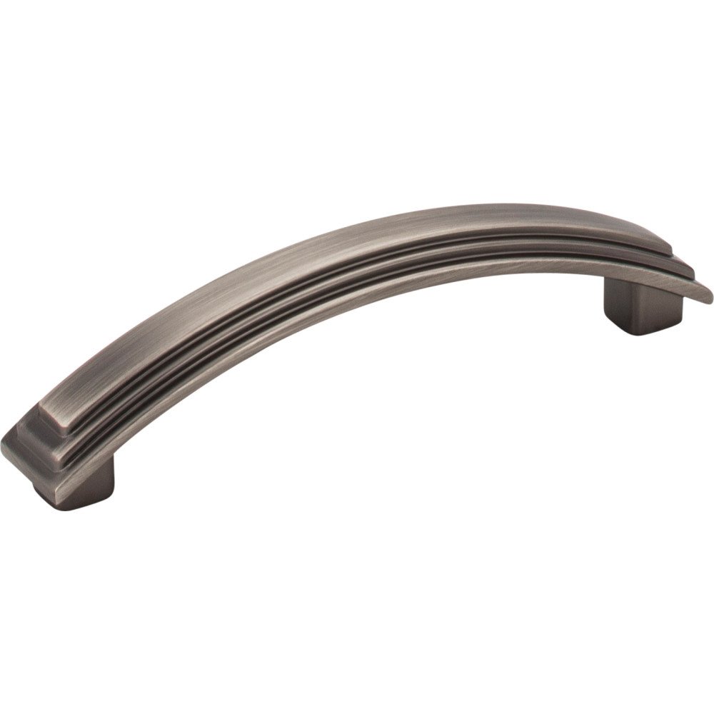 Elements Hardware 4 7/16" Overall Length Stepped Square Cabinet Pull in Brushed Pewter