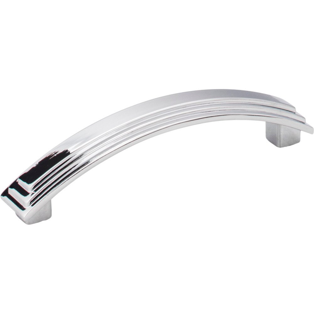 Elements Hardware 4 7/16" Overall Length Stepped Square Cabinet Pull in Polished Chrome