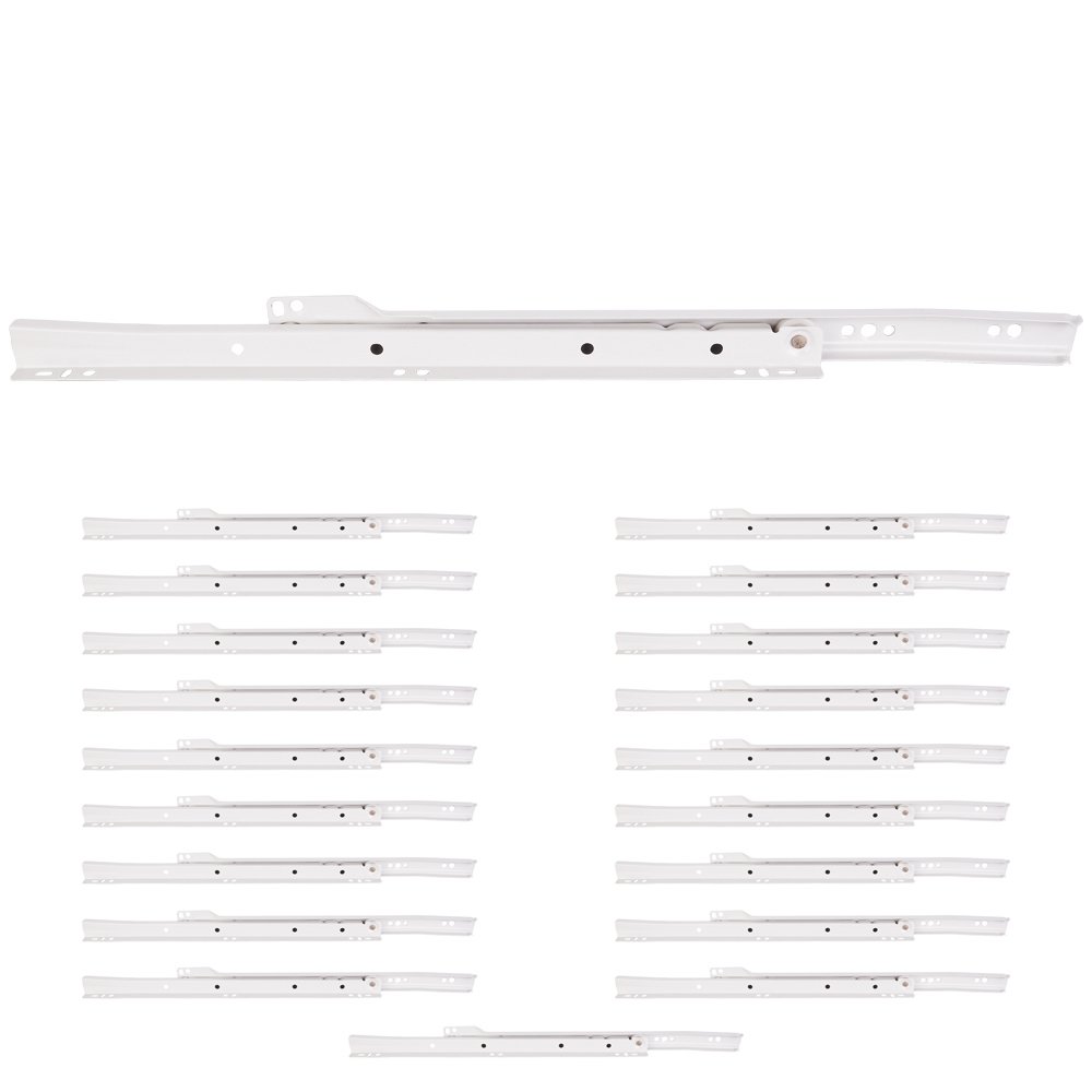 Hardware Resources (20 PACK) 14" (350mm) Cream White Self Closing Slide Retail Pack in White