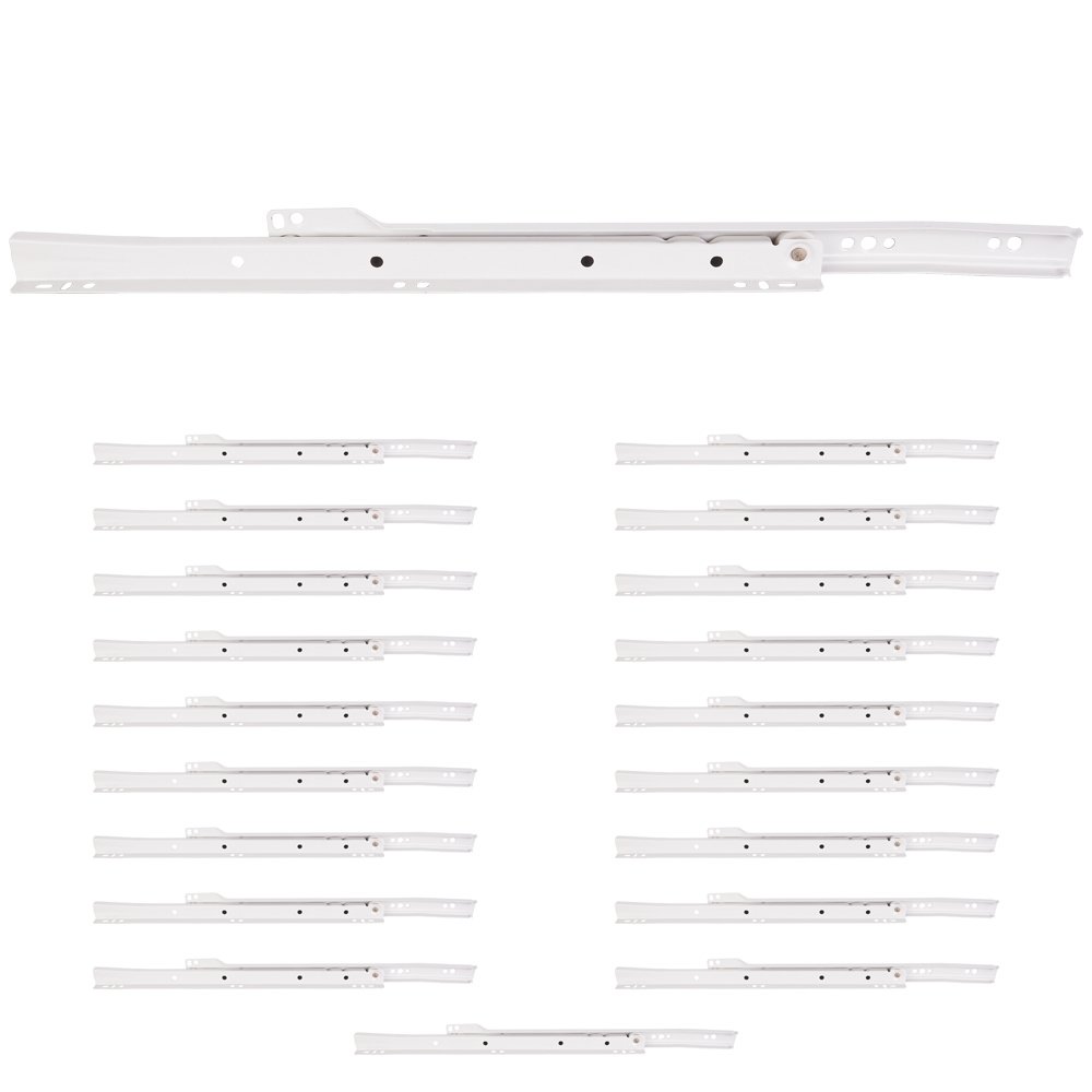 Hardware Resources (20 PACK) 18" (450mm) Cream White Self Closing Slide Retail Pack in White