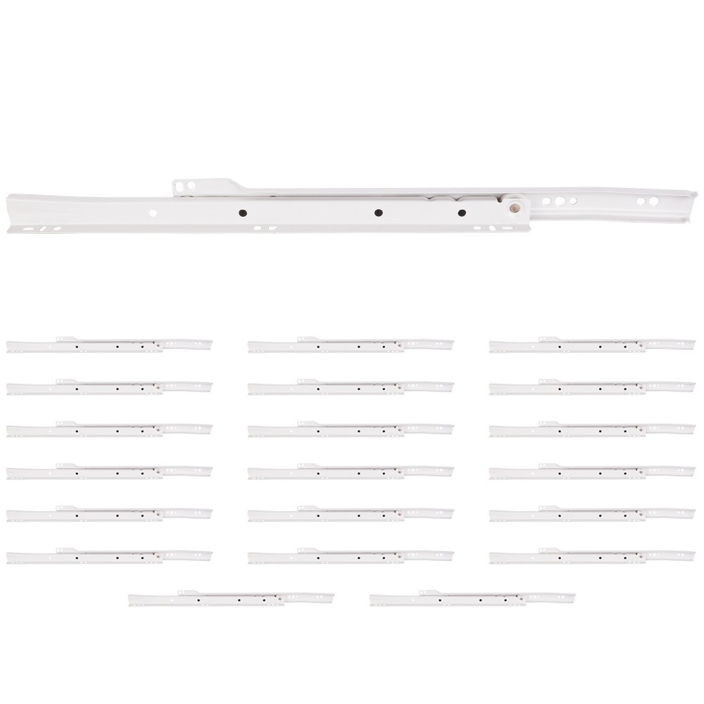 Hardware Resources (20 PACK) 22" (550mm) Cream White Self Closing Slide Retail Pack in White