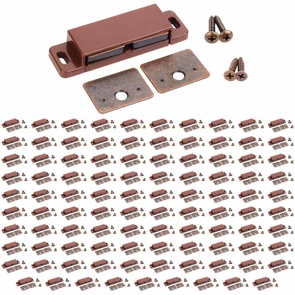 Hardware Resources (100 PACK) Double Magnetic Catch Kit in Brown