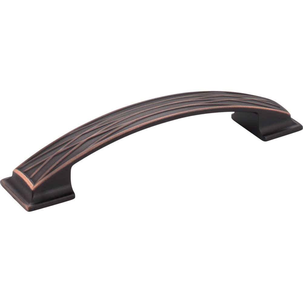 Jeffrey Alexander 128mm Centers Lined Pillow Cabinet Pull in Brushed Oil Rubbed Bronze