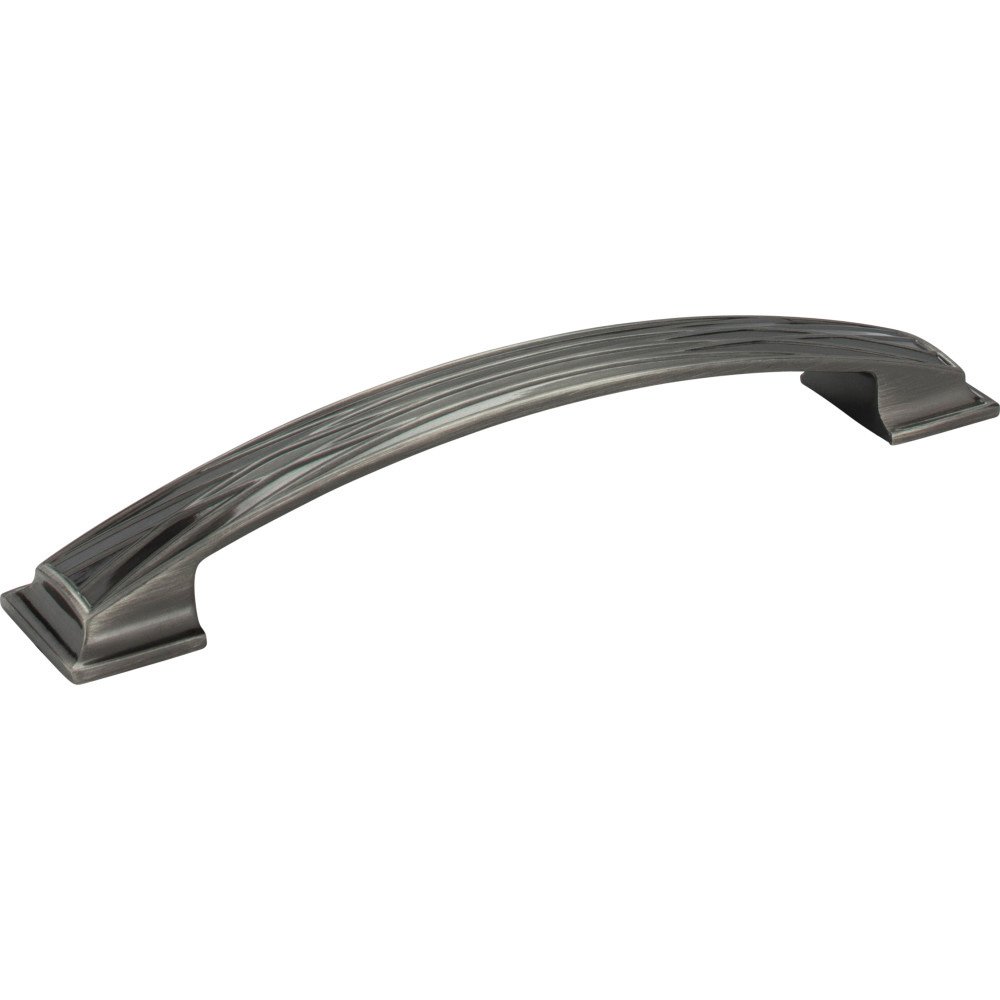 Jeffrey Alexander 160mm Centers Lined Cabinet Pull in Brushed Black Nickel