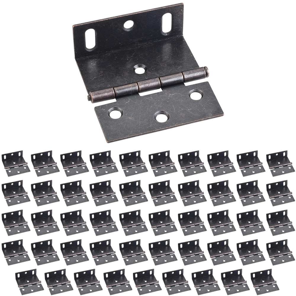 Hardware Resources (50 PACK) 2-1/2" Wrap Around with Large Slotted Holes in Dark Antique Copper Machined
