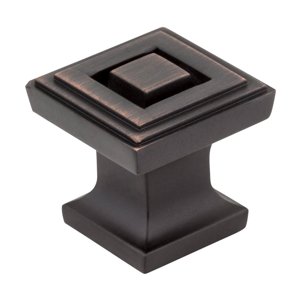 Jeffrey Alexander 1" Square Knob in Brushed Oil Rubbed Bronze