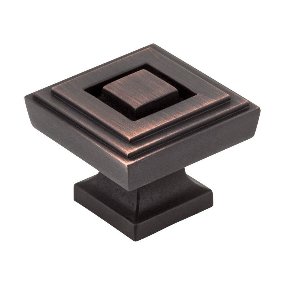 Jeffrey Alexander 1 1/4" Square Knob in Brushed Oil Rubbed Bronze