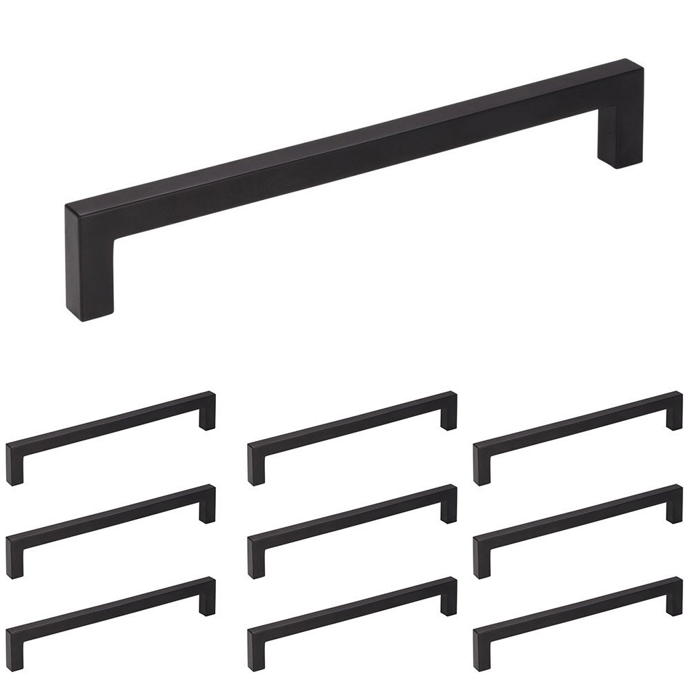 Elements Hardware 10 Pack of 6 1/4" Centers Pull in Matte Black