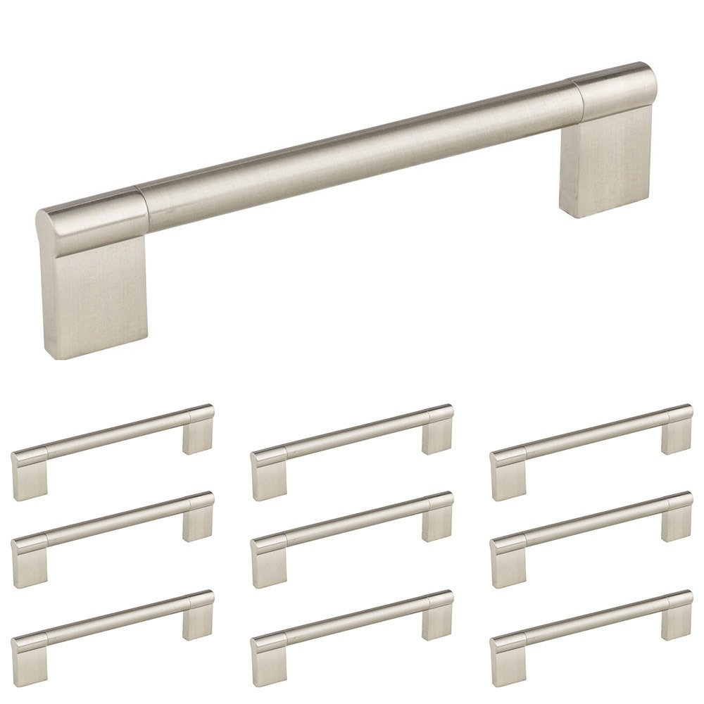 Elements Hardware 10 Pack of 6 1/4" Centers Handle in Satin Nickel