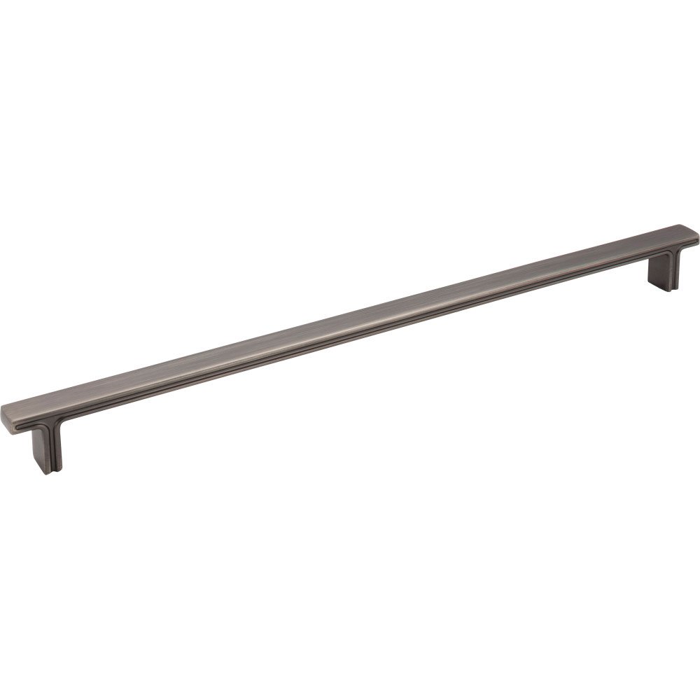 Jeffrey Alexander 13 15/16" Overall Length Rectangle Cabinet Pull in Brushed Pewter