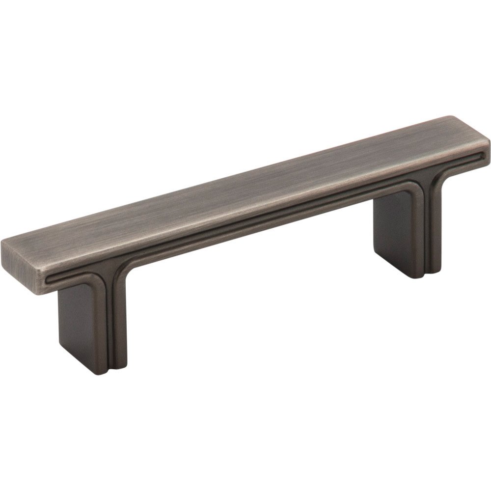 Jeffrey Alexander 4 5/16" Overall Length Rectangle Cabinet Pull in Brushed Pewter