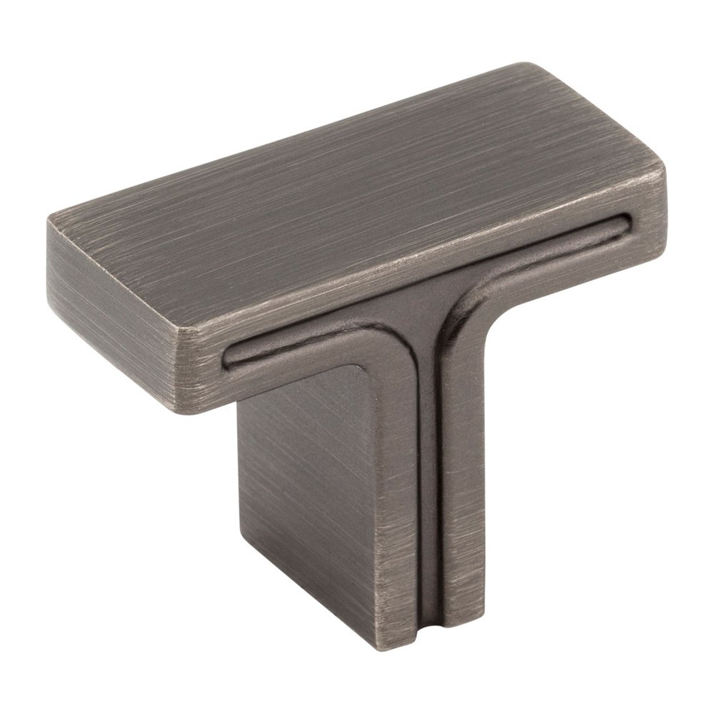 Jeffrey Alexander 1 3/8" Overall Length Rectangle Cabinet Knob in Brushed Pewter