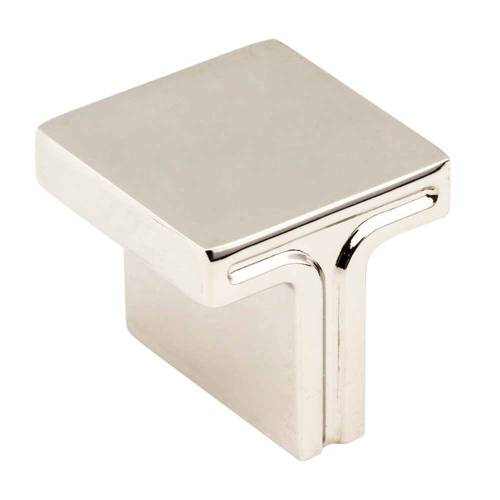 Jeffrey Alexander 1 1/8" Overall Length Square Cabinet Knob in Polished Nickel