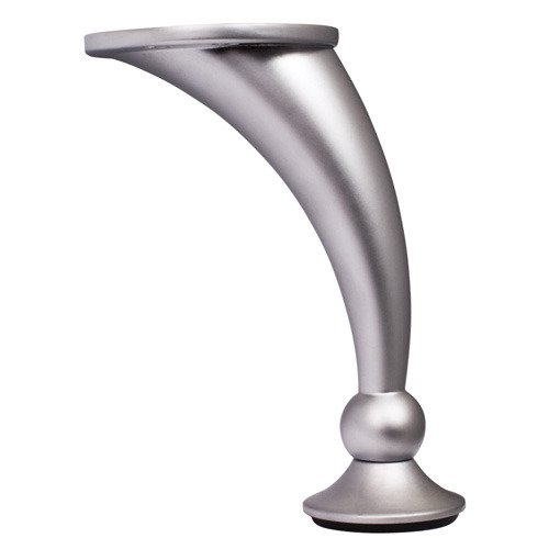 Hardware Resources Rounded Furniture Leg in Brushed Chrome