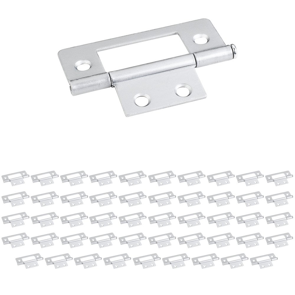 Hardware Resources (50 PACK) 4 Hole 3" Loose Pin Non-mortise Hinge in Brushed Chrome