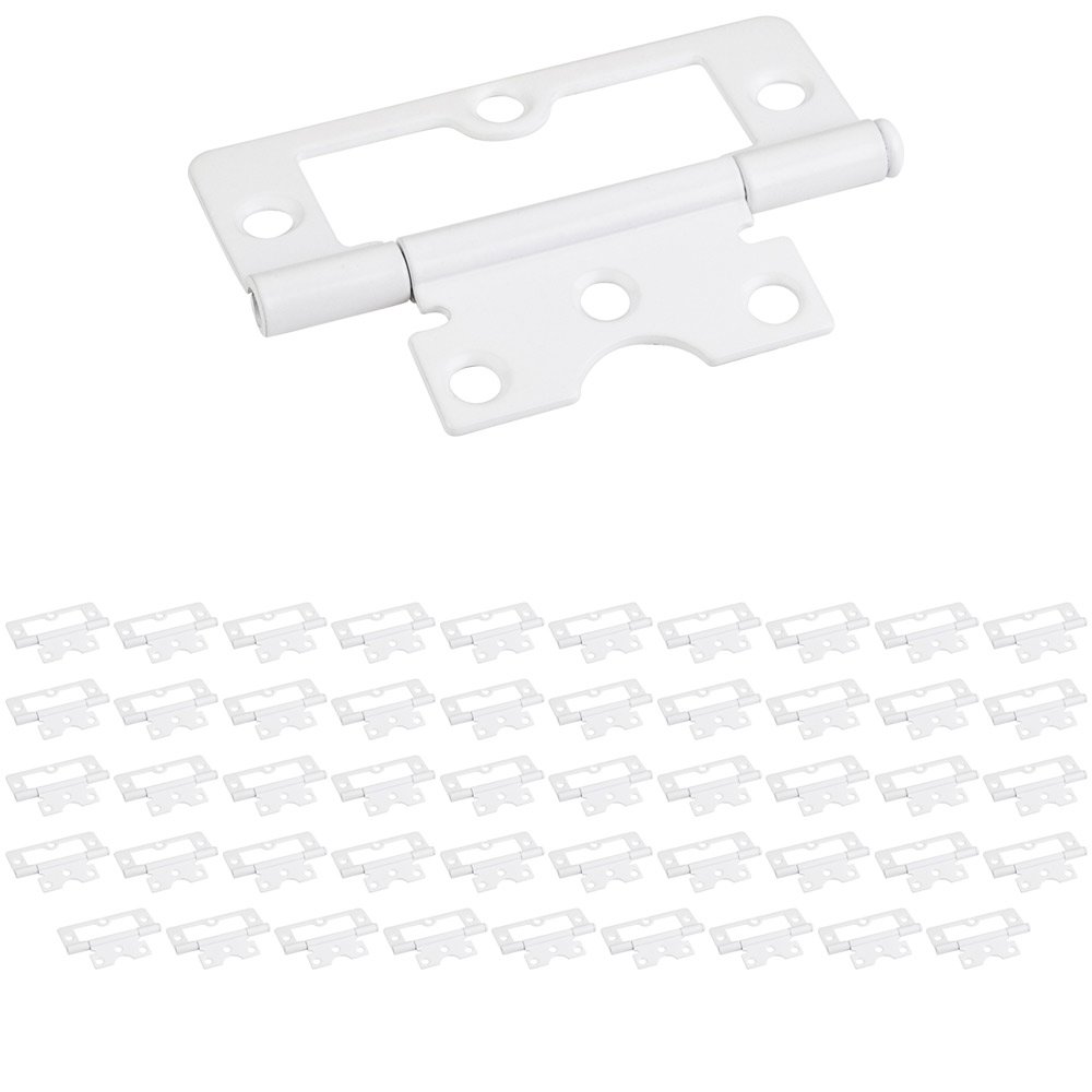 Hardware Resources (50 PACK) 3" Swaged Loose Pin Non-mortise Hinge in Bright White