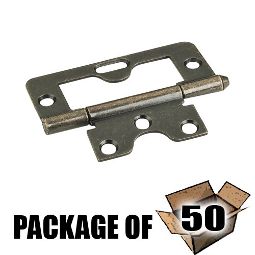 Hardware Resources (50 PACK) 3" Swaged Loose Pin Non-mortise Hinge in Brushed Antique Brass