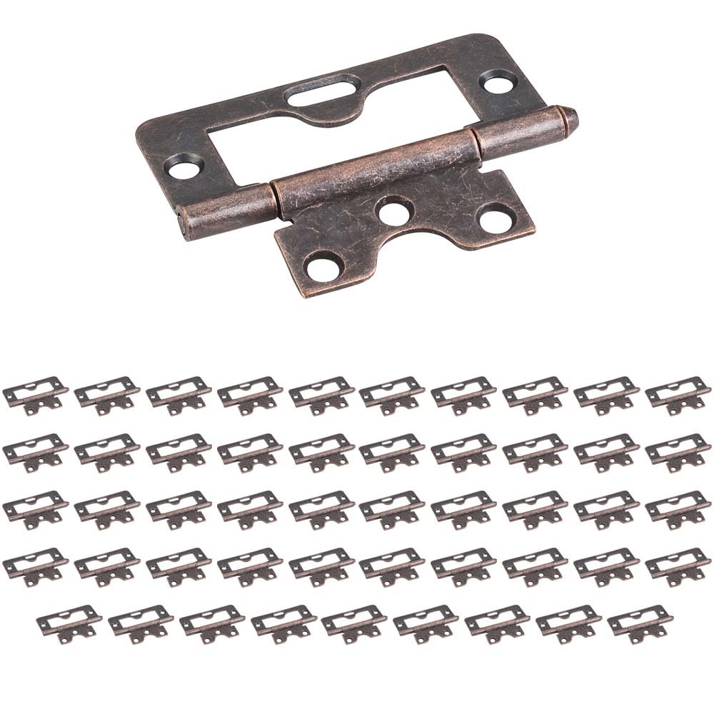 Hardware Resources (50 PACK) 3" Swaged Loose Pin Non-mortise Hinge in Dark Antique Copper Machined