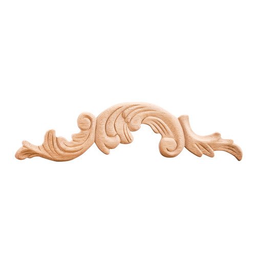 Hardware Resources 3" Right Acanthus Traditional Applique in Hard Maple Wood