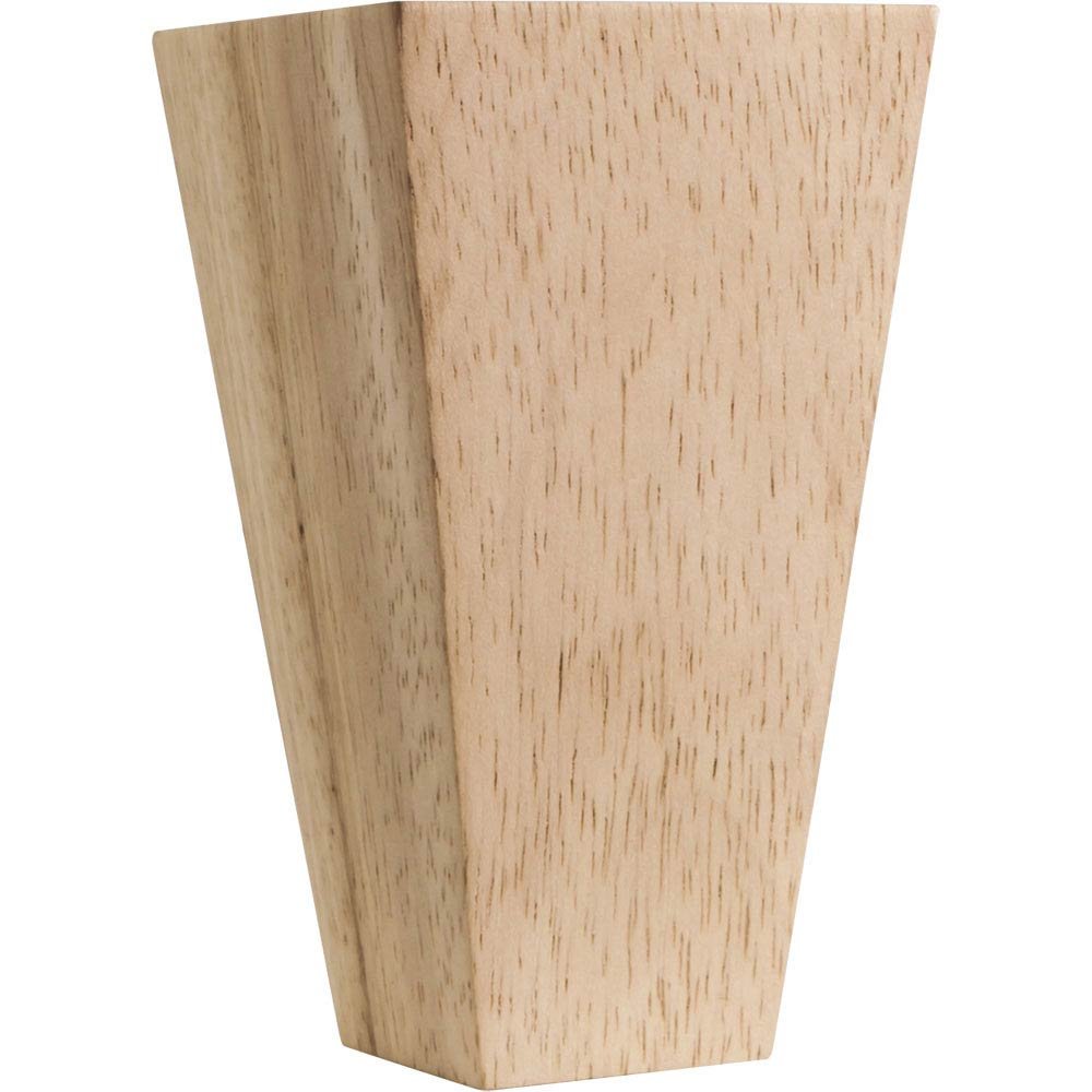 Hardware Resources 2 1/4" x 4" Shaker Style Tapered Bun Foot in Hard Maple Wood