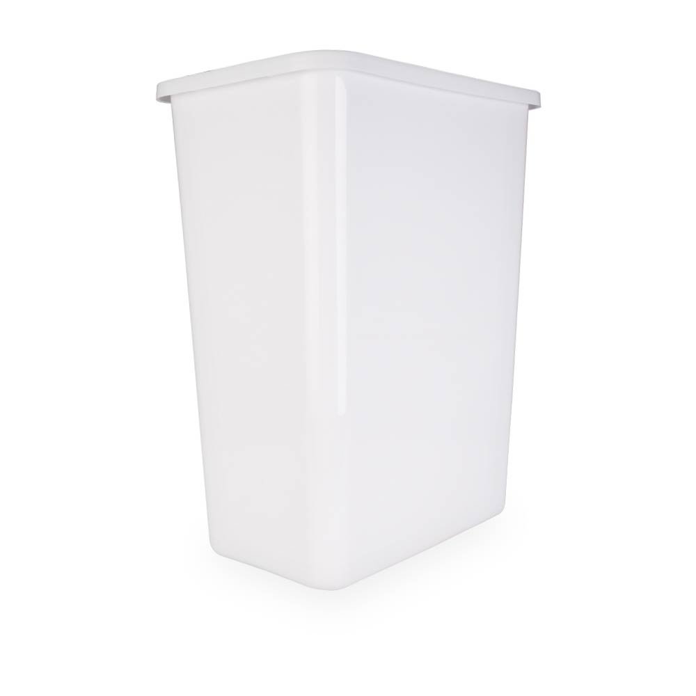 Hardware Resources 35-Quart Plastic Waste Container, White in White