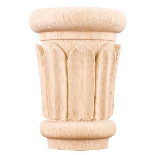 Hardware Resources 4 3/4" Acanthus Traditional Capital in Rubberwood Wood