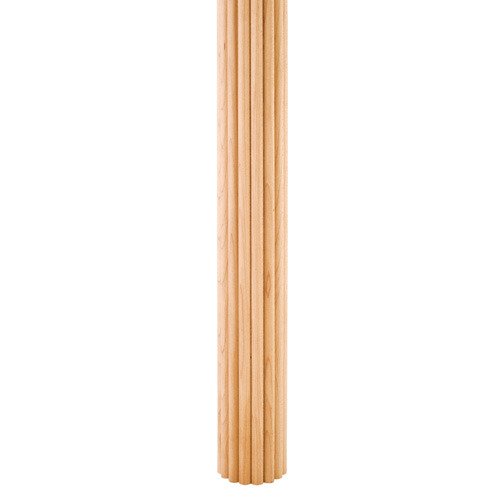 Hardware Resources 36" x 1-1/2" Column Moulding Half Round Reed Pattern in Oak Wood