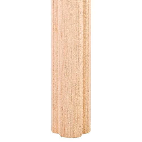 Hardware Resources 42" x 2-1/2" Column Moulding Half Round Smooth Pattern in Poplar Wood